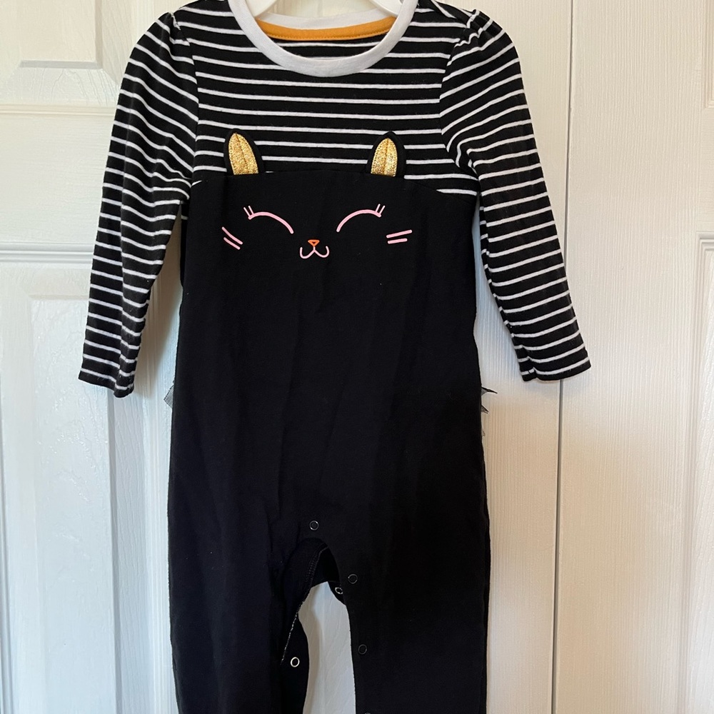 Cat & Jack One Piece Halloween Black Cat Onesie 18 months 🐈‍⬛